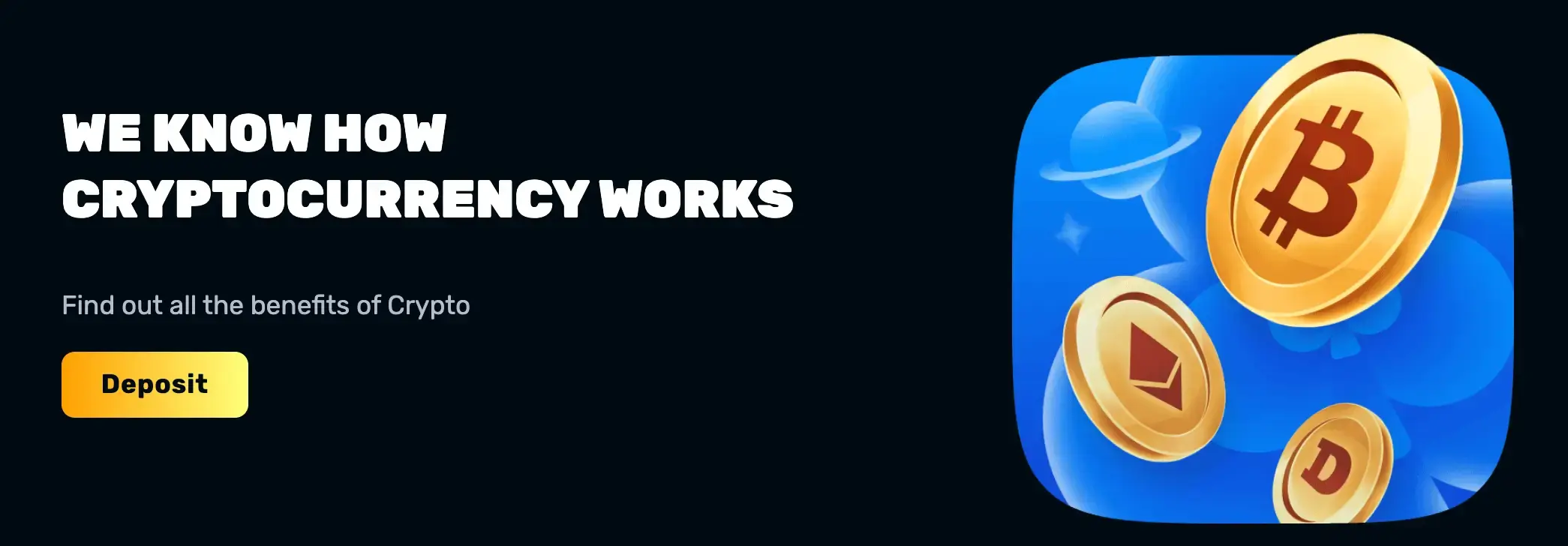 Cryptocurrency promo banner