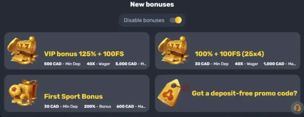 RocketPlay Casino Welcome Bonus
